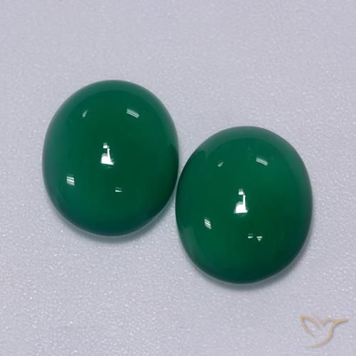 Gemme di Agata Verde medio naturale da 5.98 ct, Ovale, Traslucido