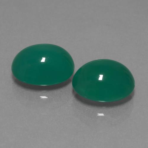 Agata naturale verde da 6,14 ct, taglio ovale, traslucido