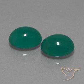 Gemme di Agata Verde medio naturale da 6.27 ct, Ovale, Traslucido