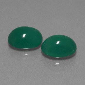Agata naturale verde da 5,91 ct, taglio ovale, traslucido