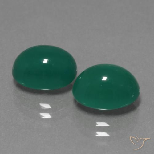 Gemme di Agata Verde medio naturale da 4.93 ct, Ovale, Traslucido
