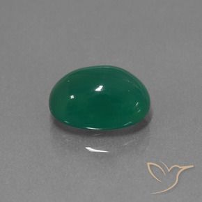 Agata Verde foresta naturale da 3.11 ct, Ovale, Traslucido