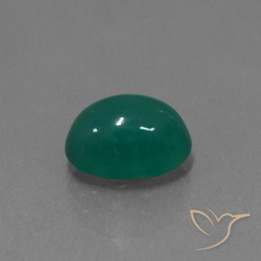 Agata naturale verde da 2,97 ct, taglio ovale, traslucido