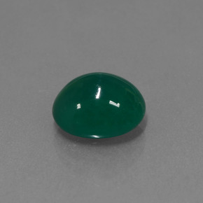 Agata naturale verde da 2,81 ct, taglio ovale, traslucido