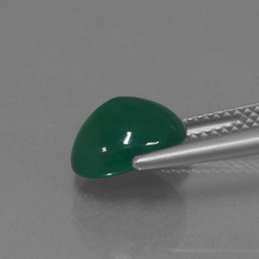 Agata naturale verde da 2,81 ct, taglio ovale, traslucido