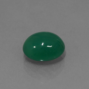 Agata naturale verde da 3,00 ct, taglio ovale, traslucido