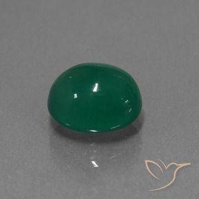 Agata Verde foresta naturale da 3.65 ct, Ovale, Traslucido