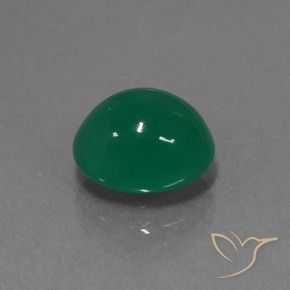 Agata Verde caldo naturale da 3.72 ct, Ovale, Traslucido