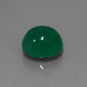 Agata naturale verde da 3,60 ct, taglio ovale, traslucido