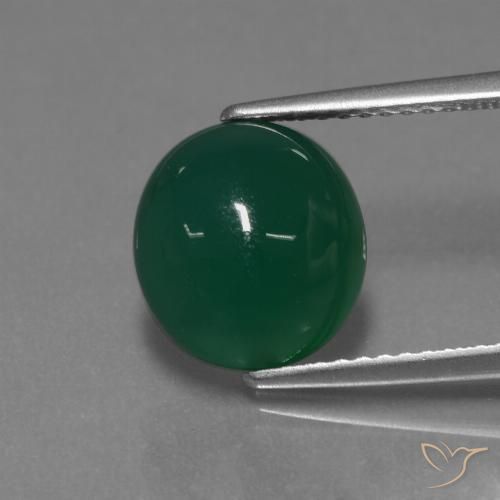 3.35ct Naturale Verde Agata, Ovale, Traslucido