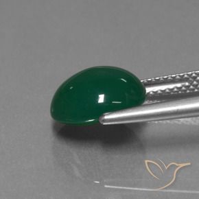 Agata Verde naturale da 3.35 ct, Ovale, Traslucido