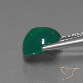 Agata Verde foresta naturale da 3.61 ct, Ovale, Traslucido