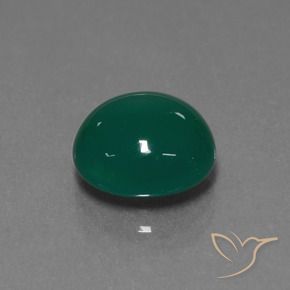 Agata Verde medio naturale da 3.61 ct, Ovale, Traslucido