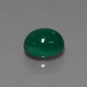 Agata naturale verde da 3,01 ct, taglio ovale, traslucido