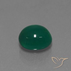 Agata Verde medio naturale da 3.60 ct, Ovale, Traslucido