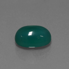 Agata naturale verde da 3,43 ct, taglio ovale, traslucido