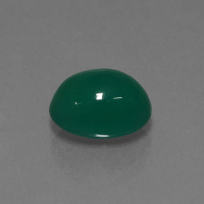 Agata naturale verde da 3,31 ct, taglio ovale, traslucido