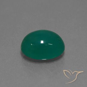 Agata Verde medio naturale da 3.50 ct, Ovale, Traslucido