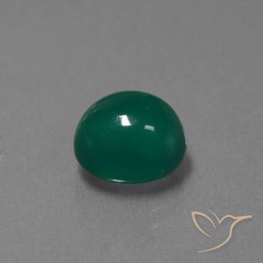Agata Verde foresta naturale da 3.44 ct, Taglio ovale, Traslucido