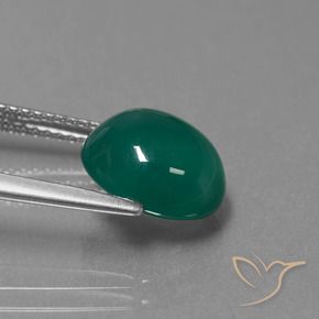 Agata Verde naturale da 3.54 ct, Ovale, Traslucido