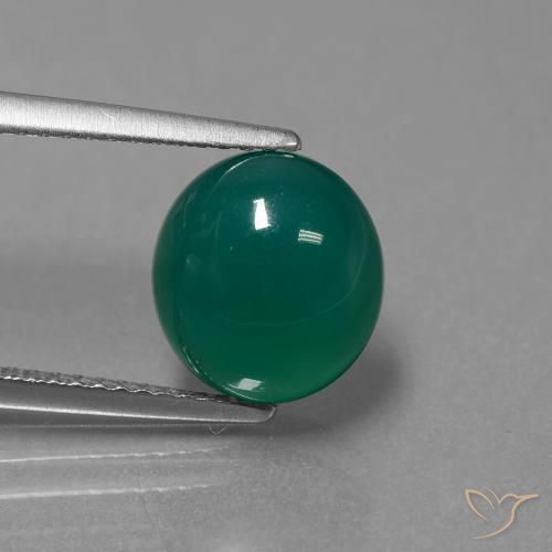 3.46ct Naturale Verde Agata, Ovale, Traslucido