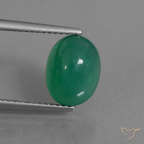 3.28ct Naturale Verde Pino Agata, Ovale, Traslucido