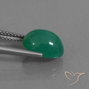 Agata Verde Pino naturale da 3.28 ct, Ovale, Traslucido
