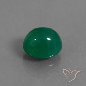 Agata Verde medio naturale da 3.95 ct, Ovale, Traslucido