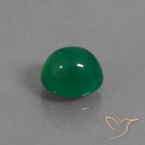 Agata Verde foresta naturale da 3.44 ct, Ovale, Traslucido