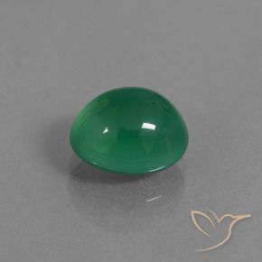 Agata Verde caldo naturale da 3.46 ct, Ovale, Traslucido