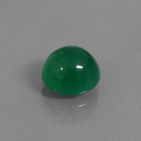 Agata Verde medio naturale da 3.40 ct, Taglio ovale, Traslucido