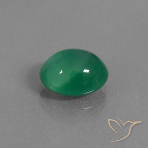 Agata Verde caldo naturale da 3.19 ct, Ovale, Traslucido