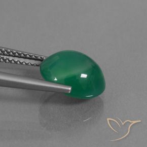 Agata Verde caldo naturale da 3.19 ct, Ovale, Traslucido
