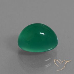 Agata Verde medio naturale da 3.62 ct, Ovale, Traslucido