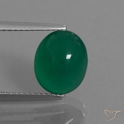 3.10ct Naturale Verde giallastro Agata, Ovale, Traslucido