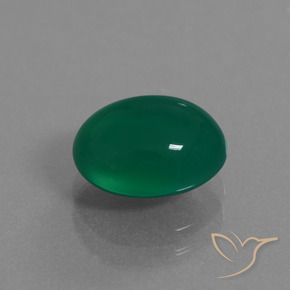 Agata Verde giallastro naturale da 3.10 ct, Ovale, Traslucido