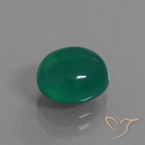 Agata Verde foresta naturale da 3.36 ct, Ovale, Traslucido