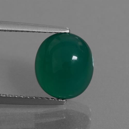 Agata Verde naturale da 3.48 ct, Taglio ovale, Traslucido