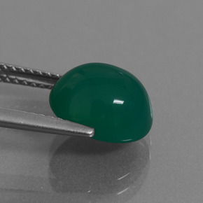 Agata Verde naturale da 3.48 ct, Taglio ovale, Traslucido