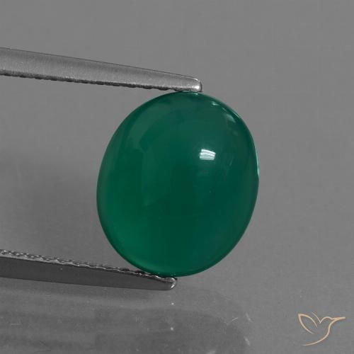 3.19ct Naturale Verde Pino Agata, Ovale, Traslucido
