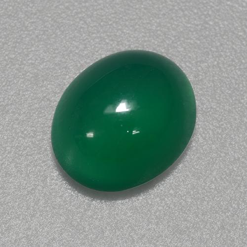 Agata Verde foresta naturale da 3.09 ct, Taglio ovale, Traslucido