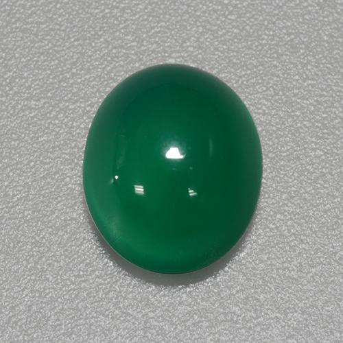 Agata Verde foresta naturale da 3.09 ct, Taglio ovale, Traslucido