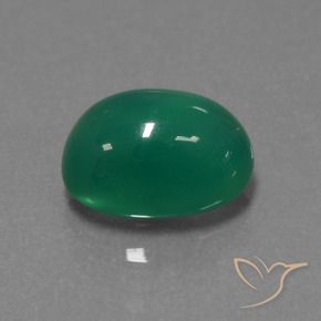 Agata Verde foresta naturale da 2.97 ct, Ovale, Traslucido