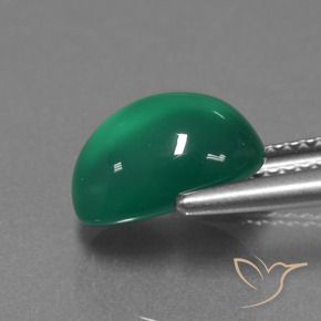 Agata Verde foresta naturale da 2.97 ct, Ovale, Traslucido
