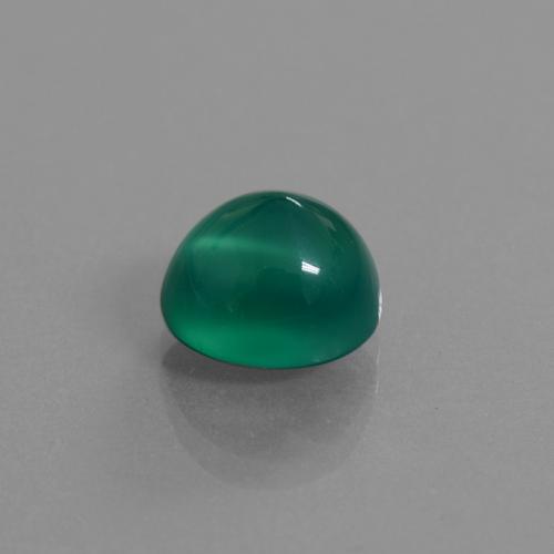 Agata naturale verde da 3,55 ct, taglio ovale, traslucido