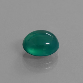 Agata Verde medio naturale da 3.39 ct, Taglio ovale, Traslucido