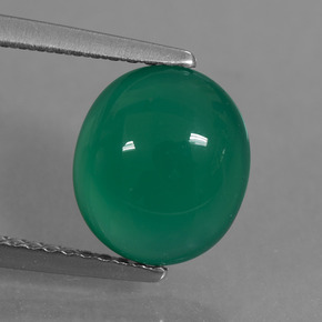 Agata Verde naturale da 2.73 ct, Taglio ovale, Traslucido