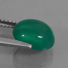 Agata Verde naturale da 2.73 ct, Taglio ovale, Traslucido