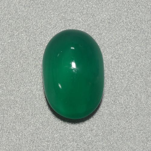 Agata Verde Pino naturale da 2.87 ct, Taglio ovale, Traslucido