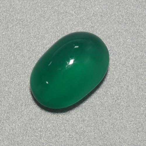 Agata Verde Pino naturale da 2.87 ct, Taglio ovale, Traslucido